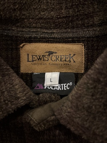 Chaqueta polar vintage Lewis Creek grande marrón tareas abrigo de granero Polartec - Imagen 6 de 8