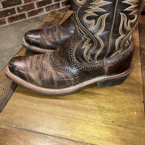 Stivali western Ariat Heritage Roughstock marrone da uomo taglia 9 D 10002227 - Foto 20 di 20