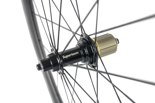 SUPERTEAM Clincher Carbon Wheelset Road Bike Alloy Brake Surface 700C Wheels - Picture 6 of 9