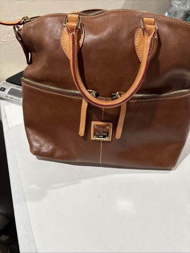 Dooney & Bourke Maroon Red Leather Purse Satchel Double Pocket No Strap - Picture 3 of 22