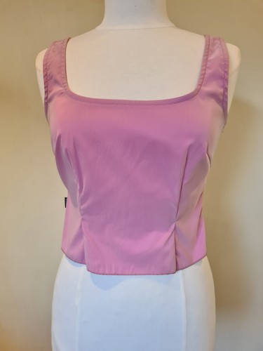 Moschino Jeans corset Top pink stretch style Authentic Vintage Size 44 UK 12 - Picture 10 of 16