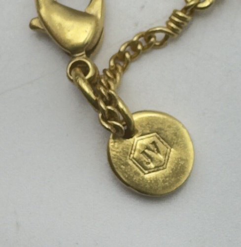 Pulsera Julie Vos Abejorro Delicada Delicada Placa Oro 24K Cadena Ajustable - Imagen 5 de 7