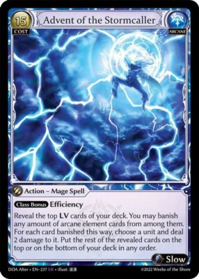 Advent of the Stormcaller - DOA Alter-237 - Dawn of Ashes Alter Edition