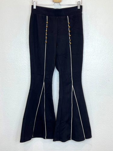 Victor Glemaud x Target Damen High-Rise Flare Jogginghose Knöpfe schwarz Gr. M - Bild 1 von 5