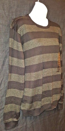 Perry Ellis Herren Large schwarz & anthrazitgrau gestreift Principles Pullover - Bild 3 von 7