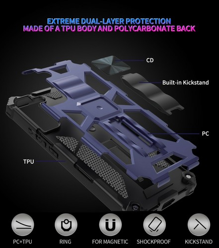 For Samsung S24 S23 S22 Plus Ultra S23 FE Case Shockproof with Ring Holder Cover - Picture 11 of 25