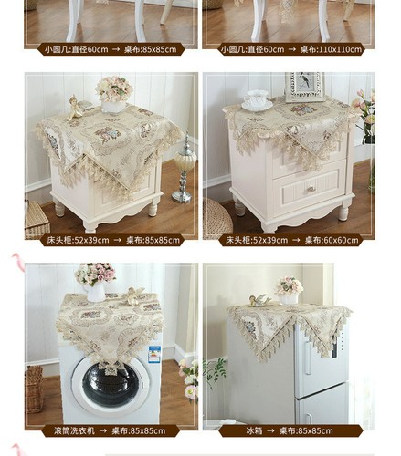3D Embroidery Lace Tablecloth Rectangle Square European Cutwork Home Table Cover - Picture 11 of 14