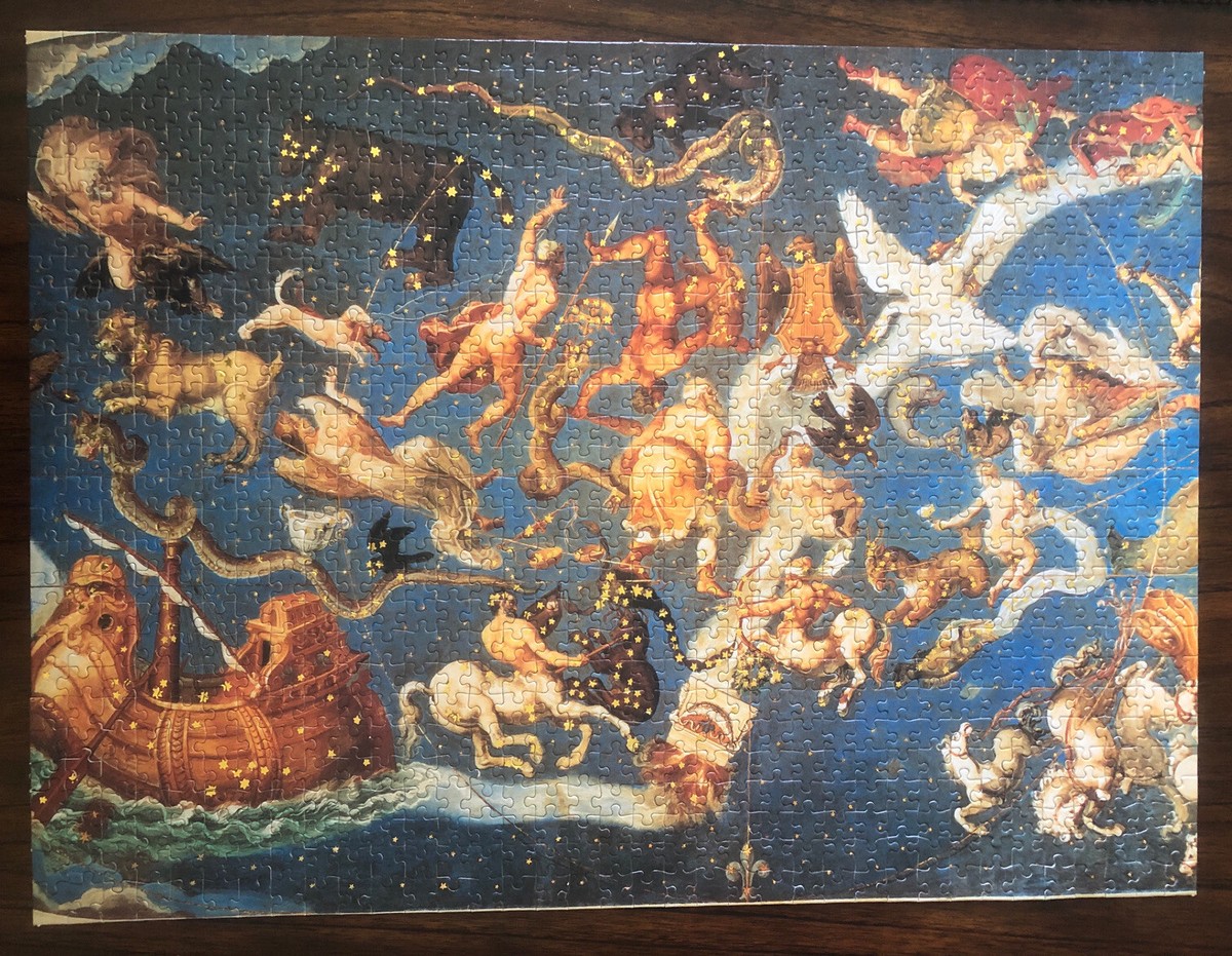 Celestial Mythology Constellation Jigsaw Puzzle gold foil