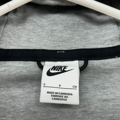 Sudadera con Capucha Nike Para Hombre Pequeña Gris Cremallera Completa Tecnología Polar Corredor de Vientos Brezo - Imagen 7 de 14
