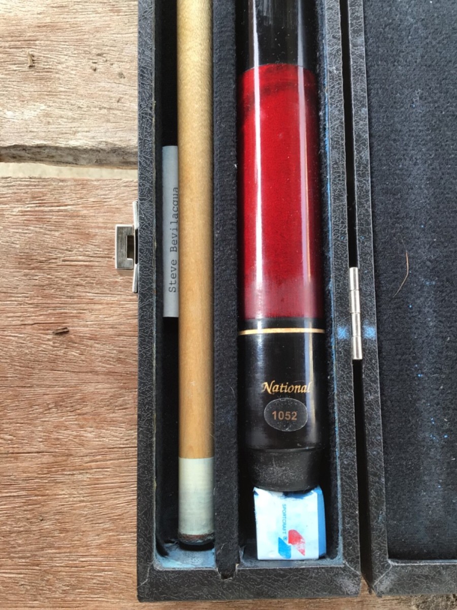 Great Vintage NATIONAL 1052 Pool Billiard Cue 2 Piece Inlaid