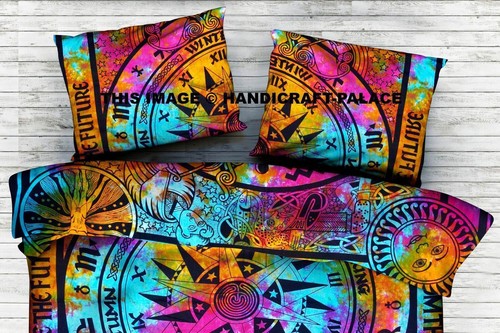 Indian Mandala Cotton Quilt Case Comforter Set Duvet Cover Bedding Blanket Throw - Picture 48 of 50