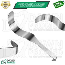 Deaver Retractor 1.5" X 12" Solid Handle Surgical Medical Instruments German Gr