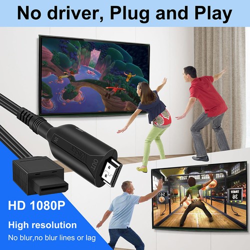Wii to HDMI Adapter Converter Cable Full HD 1080P Plug & Play Fits Television PC - Picture 3 of 11