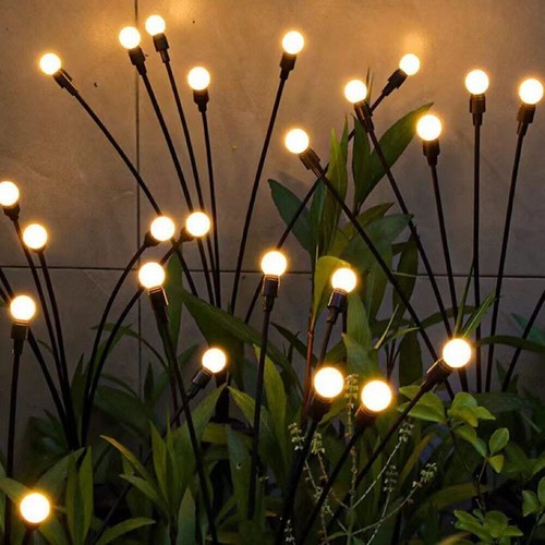 LED Solarleuchte Feuerwerk Licht Lichterkette Solarlampe Außen Garten Rasenlicht - Bild 46 von 65