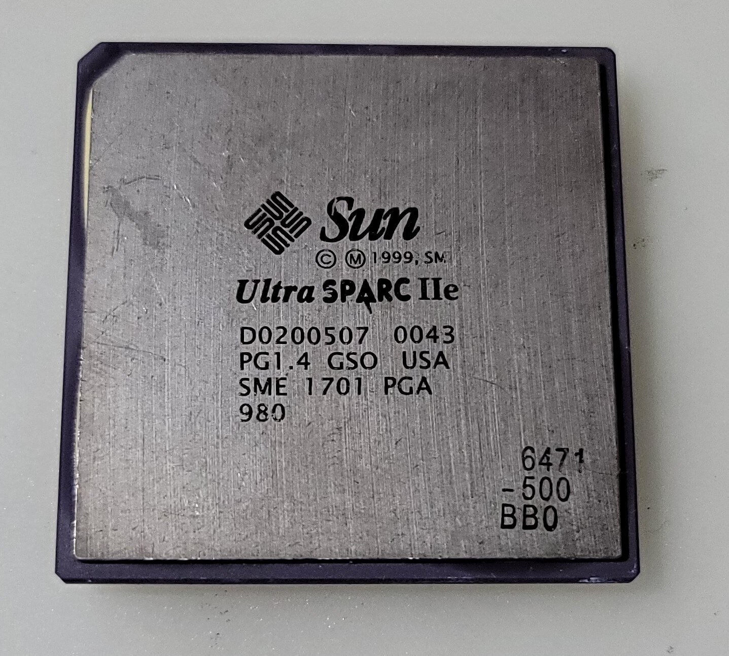 Vintage Rare Sun UltraSparc IIe SME1701 PGA Processor Collection/Gold Recovery