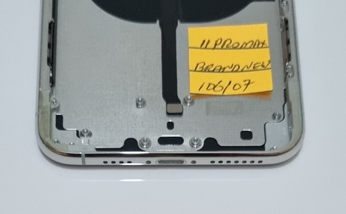GENUINE APPLE IPHONE 11 PRO MAX WHITE/SILVER REAR HOUSING WITH PARTS GRADE A - 第 2/11 張圖片