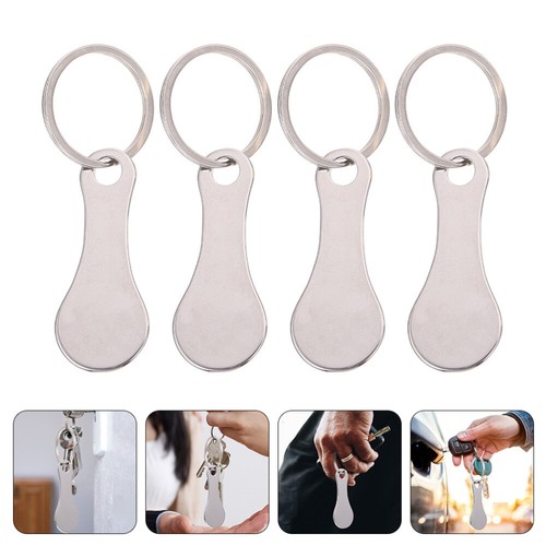4PCS Holder Keychain Shopping Token Keyring Shopping Cart Quarter Keychain - Picture 5 of 12