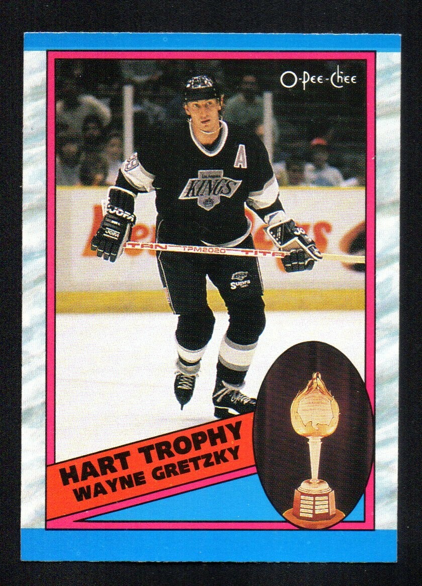 WAYNE GRETZKY kings HART TROPHY 1989-90 O-PEE-CHEE #320 EXMT/NRMT SHARP CORNERS