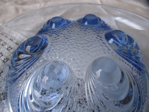 IMPRESIONANTE CUENCO CONSOLA ART DECO AUGUST WALTHER AZUL - Imagen 9 de 12