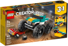 LEGO 31101 Creator 3in1 Monster Truck USED 100% Build Complete  163pcs Age 7+