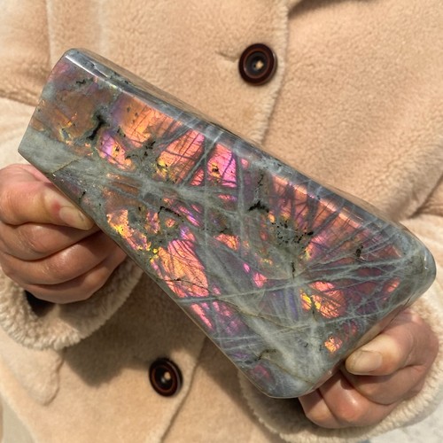 2.97LB Top Labradorite Crystal Stone Natural Rough Mineral Specimen Healing - Picture 1 of 9