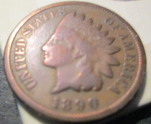 1890 Indian Head 1¢ Cent Penny
