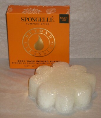 Spongelle PUMPKIN SPICE Body Wash Sponges Buffers Cleanse Exfoliate Massage x3