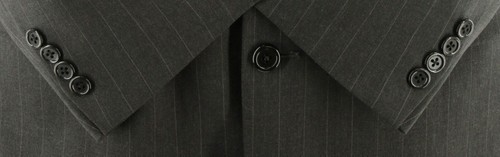 Southwick Men's Tailored Gray Pinstripe 100% Wool Pleated Front Suit Size 46 L - Picture 3 of 12
