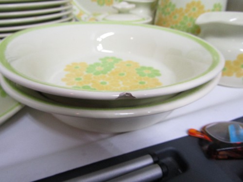 Franciscan Desert Floral Earthenware 54 pc. Set Daisy pattern Yellow and Green - Picture 6 of 13