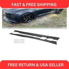 For Chevy Camaro RS & SS 2016-2020 ZL1 Style Black Side Skirts Panel Extension