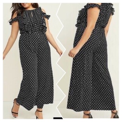 Nwt Lane Bryant Plus Size Black Polka Dot Ruffle Jumper Jumpsuit Dress 14 99 Ebay Nwt Lane Bryant Plus Size Black Polka Dot Ruffle Jumper Jumpsuit Dress 14 99 Ebay