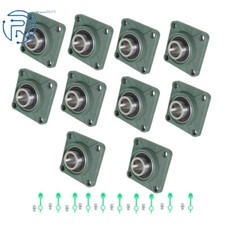 10PCS 1-1/2" Bore UCF208-24 Pillow Block Flange Bearing 4 Bolt Solid Base