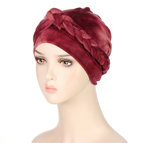 Mujeres Hiyab Trenzas Cáncer Sombrero Quimio Gorra Pañuelo Envoltura Turbante Pérdida de Cabello Gorro - Imagen 18 de 22