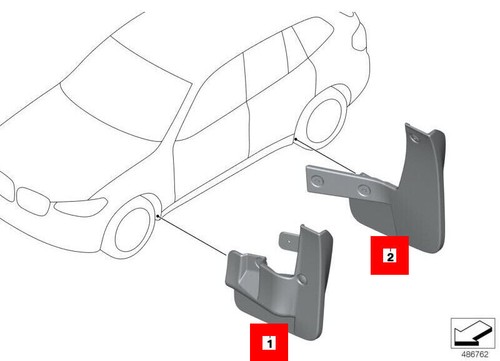 Genuine Front & Rear Splash Guards Mud Flaps FOR 2018-2024 BMW X3 M Sport G01 - Picture 6 of 10
