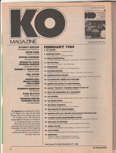 KO MAGAZINE GERRIE COETZEE-MICHAEL DOKES COVER FEBRUARY 1984 - Picture 2 of 3