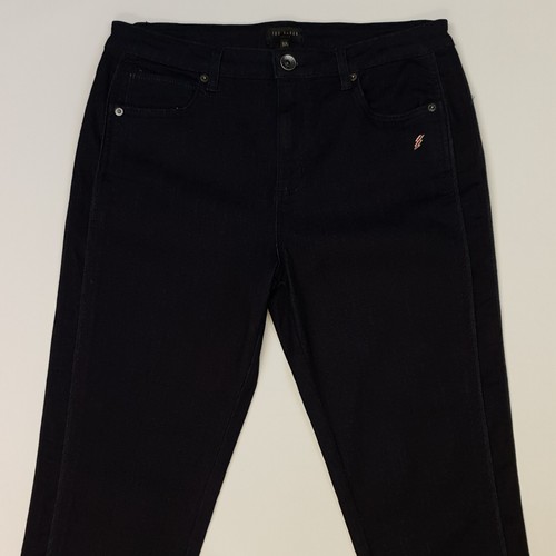 Pantalones de mezclilla Ted Baker CENNAH elásticos tiro medio W32 L29 para mujer azul oscuro ajustados - Imagen 4 de 13