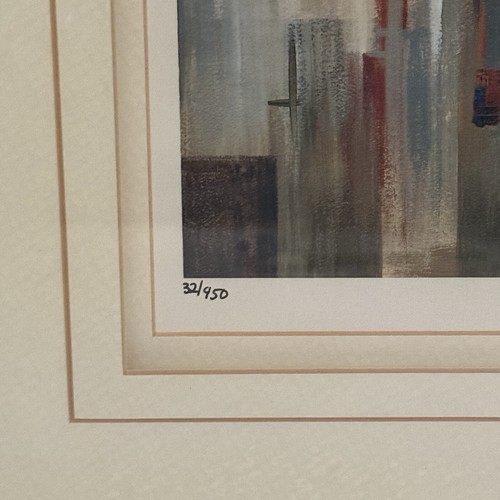 “City Views” Abstract Lera Limited Edition Signed Numbered Print Framed 18 x 18 - Picture 3 of 9