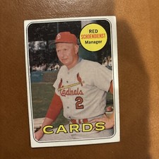 1969 Topps #462 Red Schoendienst HOF V100