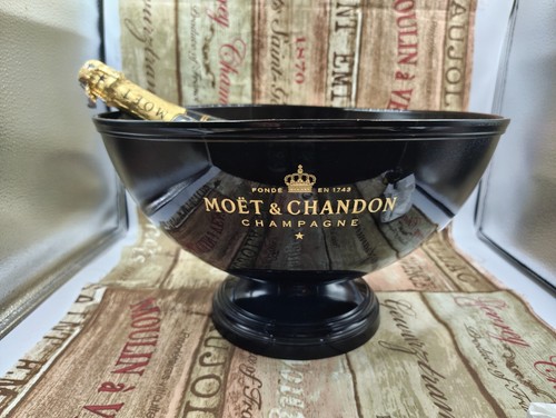 MOET CHANDON Ice Pewter Bucket / cooler/ vasque double magnum Black - Picture 5 of 5