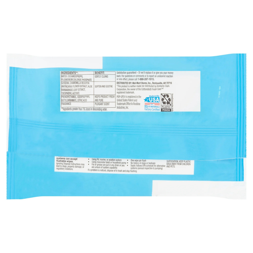 Equate Fresh Scent Flushable Wipes, 5 Resealable Packs (480 Total Wipes) 10 PACK - Picture 5 of 12