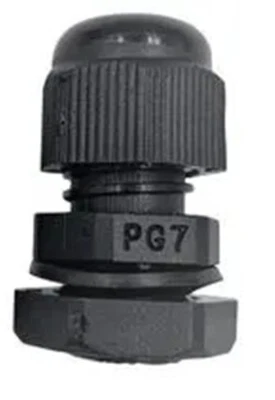 EXCALIBUR IP68 NYLON CABLE GLAND WATERPROOF LOCKNUT W/RUBBER WASHER PG7 (3 - 6.5MM CABLE)