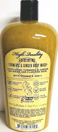 HERBIST APOTHECARY PEELING KURKUMA & INGWER KÖRPERWASCHMITTEL 32 OZ MIT VITAMIN E & C - Bild 2 von 2