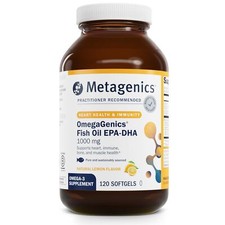 OmegaGenics EPA DHA 1000 Fish Oil Supplement 120 Softgels 710mg EPA 290mg DHA
