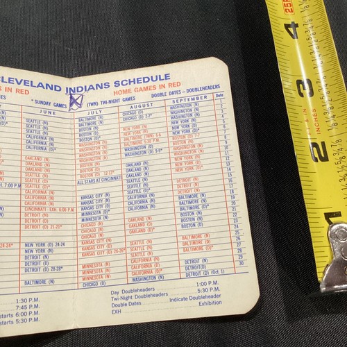 1970 Cleveland Indians Municipal Stadium Season Baseball Schedule - Picture 5 of 6
