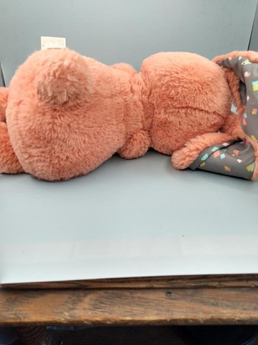 B Softies Happy Hues Bunny Rabbit Plush Stuffed Animal Easter Orange Soft Toy - Picture 4 of 4