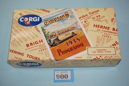 CORGI 1:50 SCALE AEC REGAL COACH - TIMPSONS - ROUTE CROYDON - 97181 - BOXED