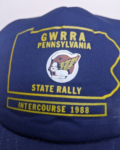 Vintage GWRRA Hat Cap Blue Adjustable Snap Back Intercourse PA 1988 Gold Wing - Picture 3 of 11