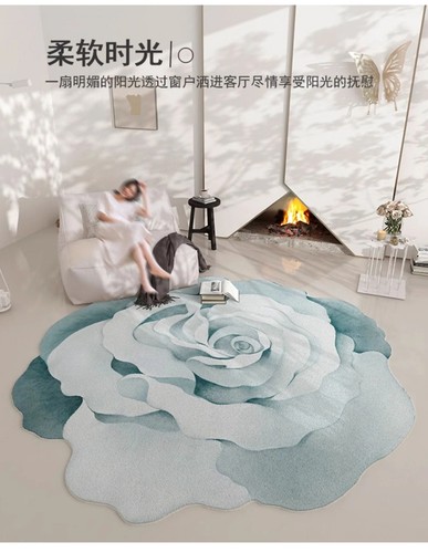 Irregular Bedroom Decor Round Carpet Living Room Lounge Rug Fluffy Soft Mat - Picture 12 of 26