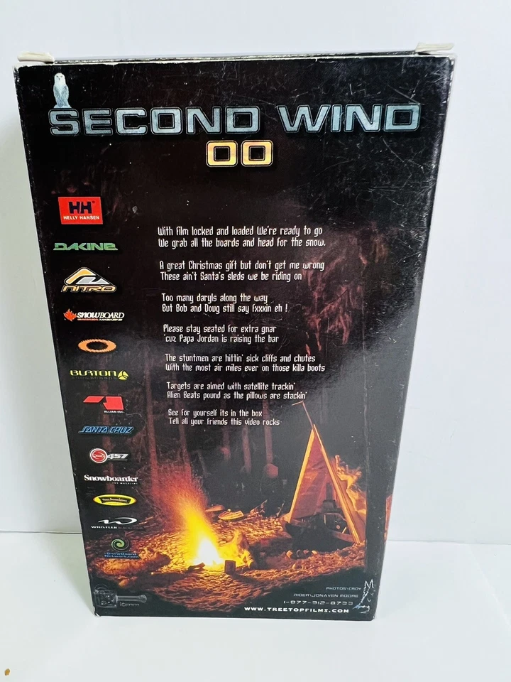 Second Wind-wild snowboarding VHS Tape Video VCR Extreme Sports Snow Adventure Foto 2 de 4