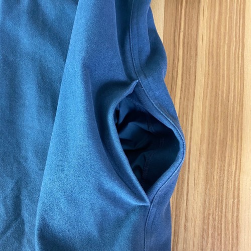 Levi’s Lined Shirt Jacket Blue Faux Leather Suede Feel Mens Large Button Pockets - Picture 14 of 15
